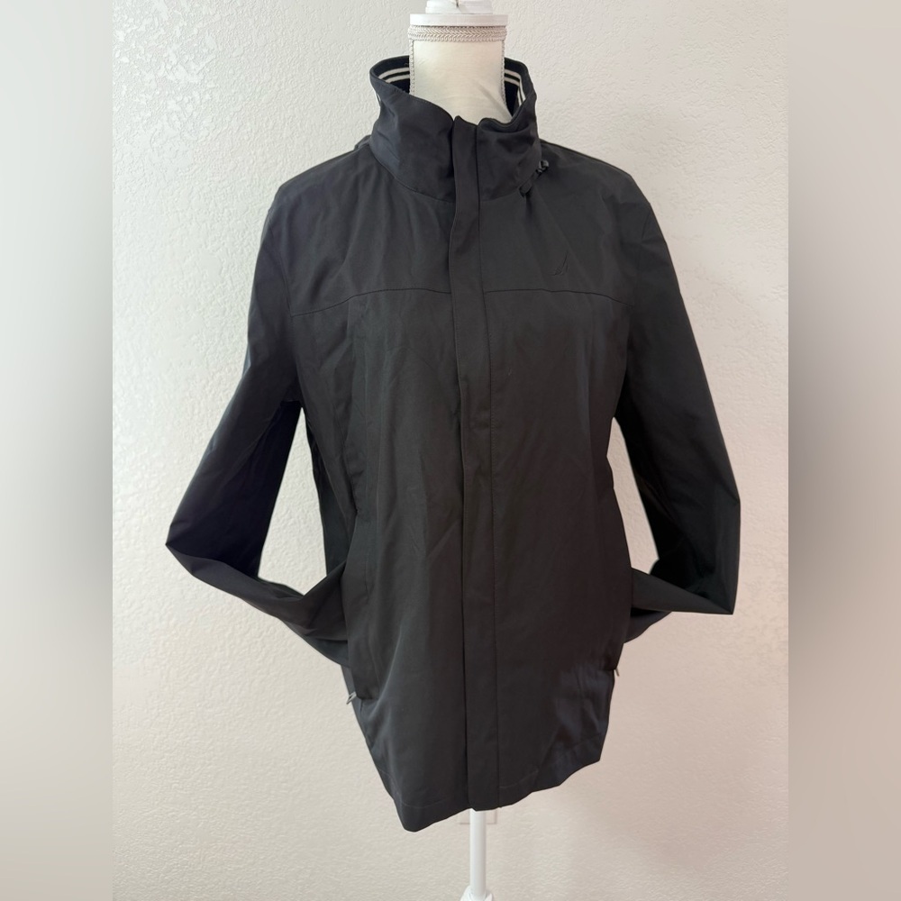 Nautica Men's Black Windbreaker Jacket zs M